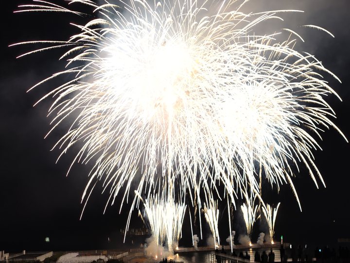 Foreign Body 23 / White fireworks over dark water